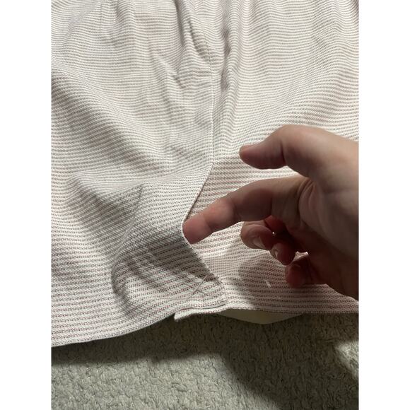 Talbots Womens Size 8P Striped Split Neck Sleeveless Sheath Dress Cream Red Blue - Picture 9 of 13